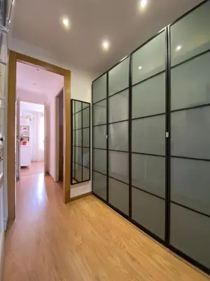 a room with glass panels on the wall at Stay U-nique Apartments Sagrada Familia III in Barcelona