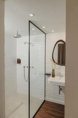 a bathroom with a shower and a sink at H Regas Adults Only in Barcelona