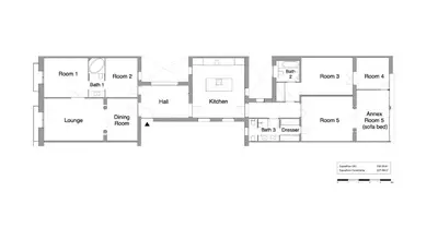 a floor plan of a house at SibsBcn-Paseo de Gracia Luxury Exclusive Gaudí in Barcelona