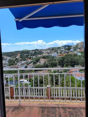 a view of the mountains from a balcony at Cal Jamila in Cubelles