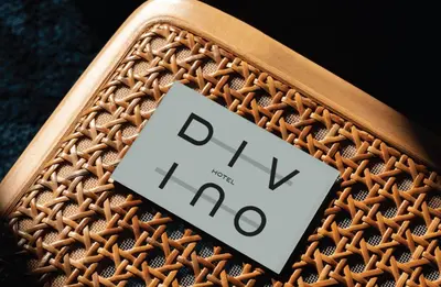 a close up of a fire lane sign on top of a wooden box at Divino Hotel Boutique in Sitges