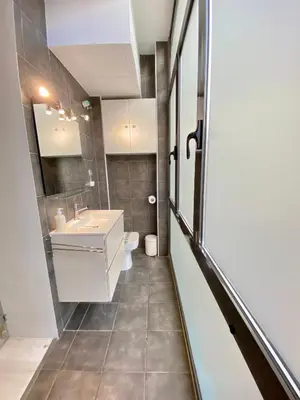 a bathroom with a white sink and a toilet at True Design in Heart of Noble BCN in Barcelona