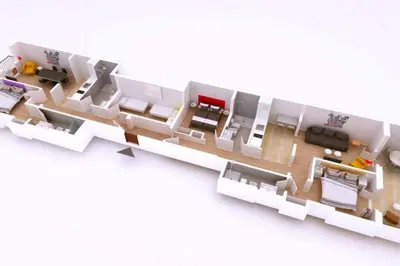 a image of a floor plan of a house at The Collection Barcelona - Perfectly located 4bed 4bath apartment in Eixample in Barcelona