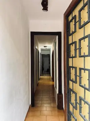 a hallway with a door and a hallwayngth at Casa iaia in Monistrol