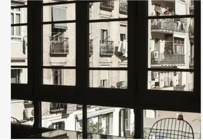 a view from a window of a building at Glocal Apartments Barcelona in Barcelona