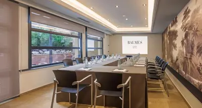 a conference room with a long table and chairs at Hotel Balmes, a member of Preferred Hotels & Resorts in Barcelona