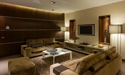 a living room with two couches and a tv at Hotel Constanza in Barcelona