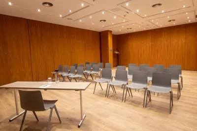 a conference room with a table and chairs at Abba Garden in Barcelona