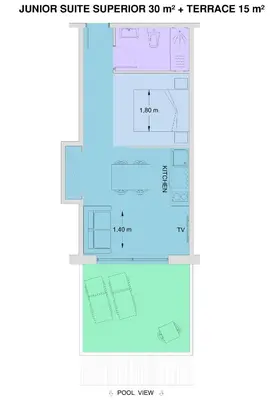 a floor plan of a building at Aparthotel Miami Park in Calella