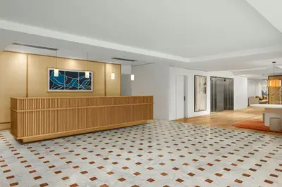 a lobby of a hotel with a waiting room at Sabàtic Gavà Mar, Barcelona, a Tribute Portfolio Hotel in Gavà