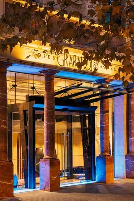 a building with columns in front of it at Hotel Granados 83, a member of Preferred Hotels & Resorts in Barcelona