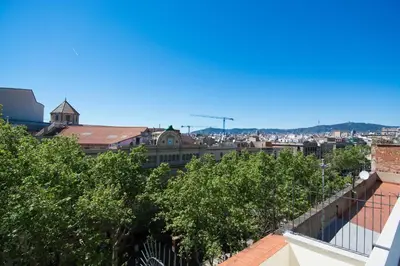 a view of the city from the roof of a building at Flor Parks in Barcelona