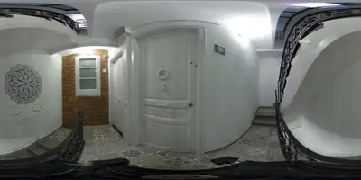 a hallway with a white door in a room at Colour Pop FIRA by MyRentalHost in Hospitalet de Llobregat