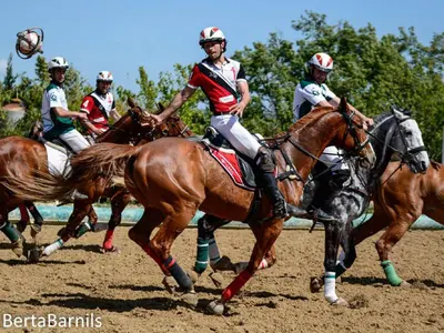 a group of men playing a game of polo on horses at Cardedeu City and Circuit apartment in Cardedeu