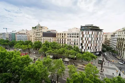 a view of a city with buildings and a street at Hotel Paseo de Gracia in Barcelona