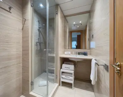 a bathroom with a shower and a sink at Stay Unique Apartments Diagonal III in Barcelona