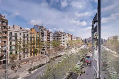 a view of a city with buildings and a street at Sweett - Casa Roma in Barcelona