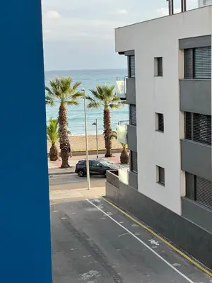 a view of the beach from a building at Cozy Beach House with Pool & BBQ in Cubelles