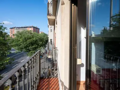 a balcony with a view of a city street at Apartment Sants-Montjuïc- Avenida Madrid by Interhome in Barcelona